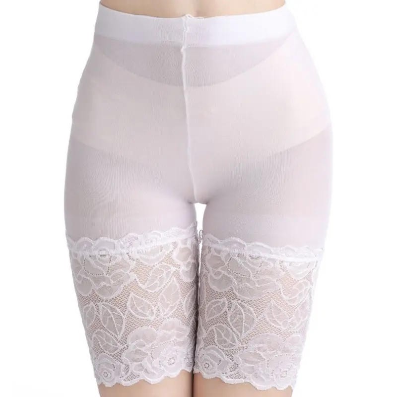 Seamless Safety Shorts Women Summer High Waist Elastic Boyshorts Underwear Sexy Lace Anti Slip Under Skirt Shorts Pants Female