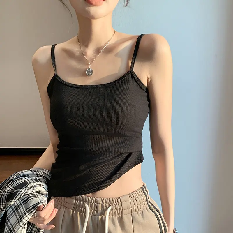 Summer Camisole Tops For Women Fashion Knitted Sleeveless Backless Korean Harajuku Sweet Design Thin Cool Crochet Top Underwear