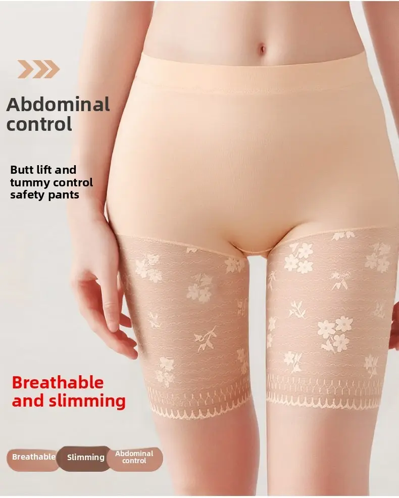 Large Size Safety Shorts for Women Summer High Waist Sexy Lace Anti Chafing Thigh Underskirt Shorts Spandex Shorts Women 7XL