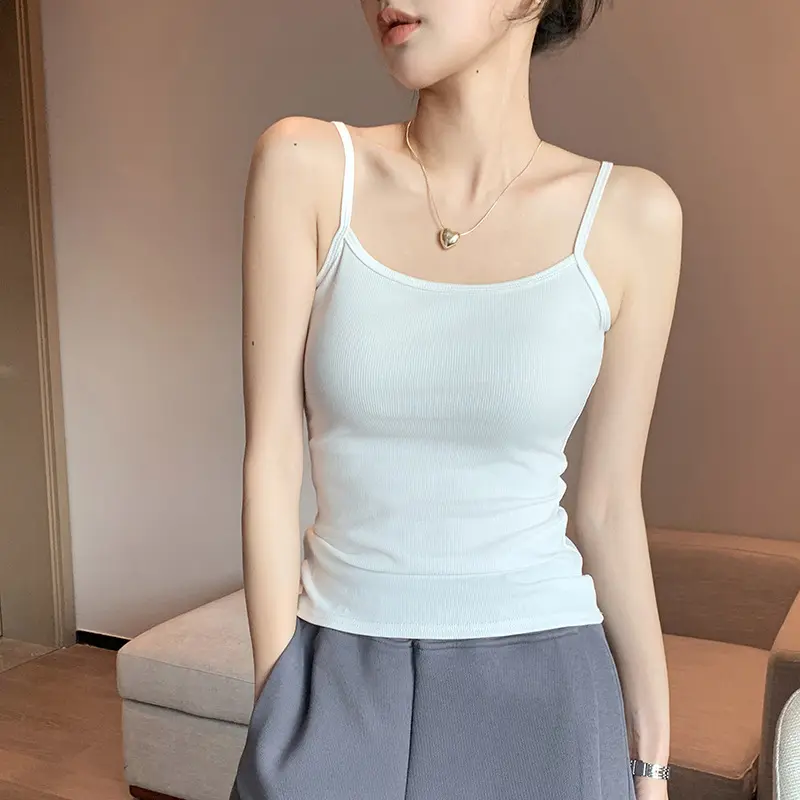 Summer Camisole Tops For Women Fashion Knitted Sleeveless Backless Korean Harajuku Sweet Design Thin Cool Crochet Top Underwear