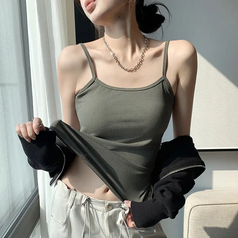 Summer Camisole Tops For Women Fashion Knitted Sleeveless Backless Korean Harajuku Sweet Design Thin Cool Crochet Top Underwear