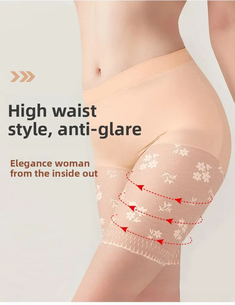 Large Size Safety Shorts for Women Summer High Waist Sexy Lace Anti Chafing Thigh Underskirt Shorts Spandex Shorts Women 7XL