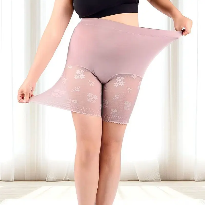 Summer Safety Shorts For Women Large Size High Waist Elastic Underskirt Panties Sexy Lace Anti Chafing Thigh Women Boxers Shorts