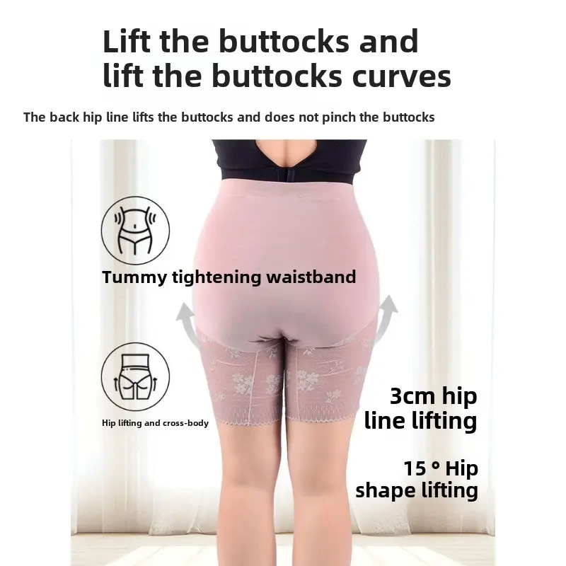Summer Safety Shorts For Women Large Size High Waist Elastic Underskirt Panties Sexy Lace Anti Chafing Thigh Women Boxers Shorts