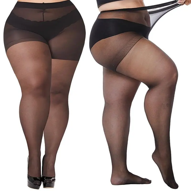 Plus Size Pantyhose for Women Spring Summer Sexy Black Beige Color Women Tights Large Size Sheer Pantyhose Leggings Female