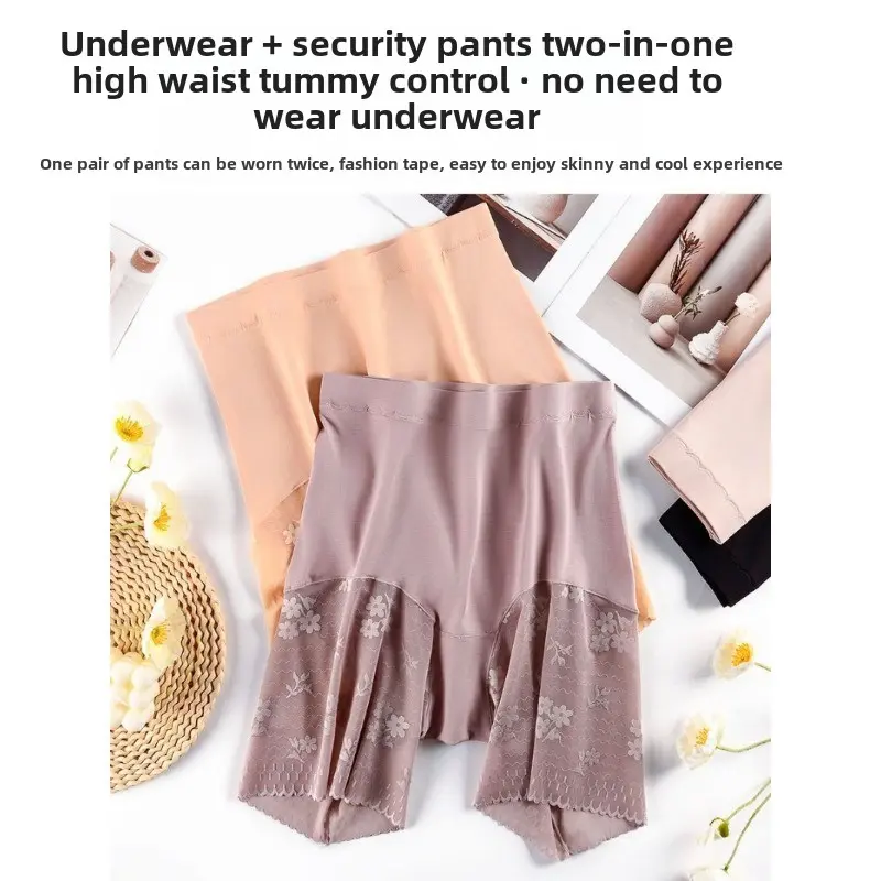 Summer Safety Shorts For Women Large Size High Waist Elastic Underskirt Panties Sexy Lace Anti Chafing Thigh Women Boxers Shorts