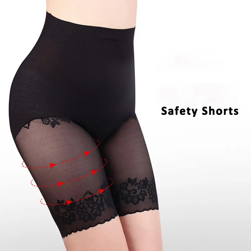 Plus Size Pregnant Safety Shorts Summer High Waist Sexy Lace Anti Chafing Boyshorts Panties Pregnancy Under Skirt Shorts 5XL
