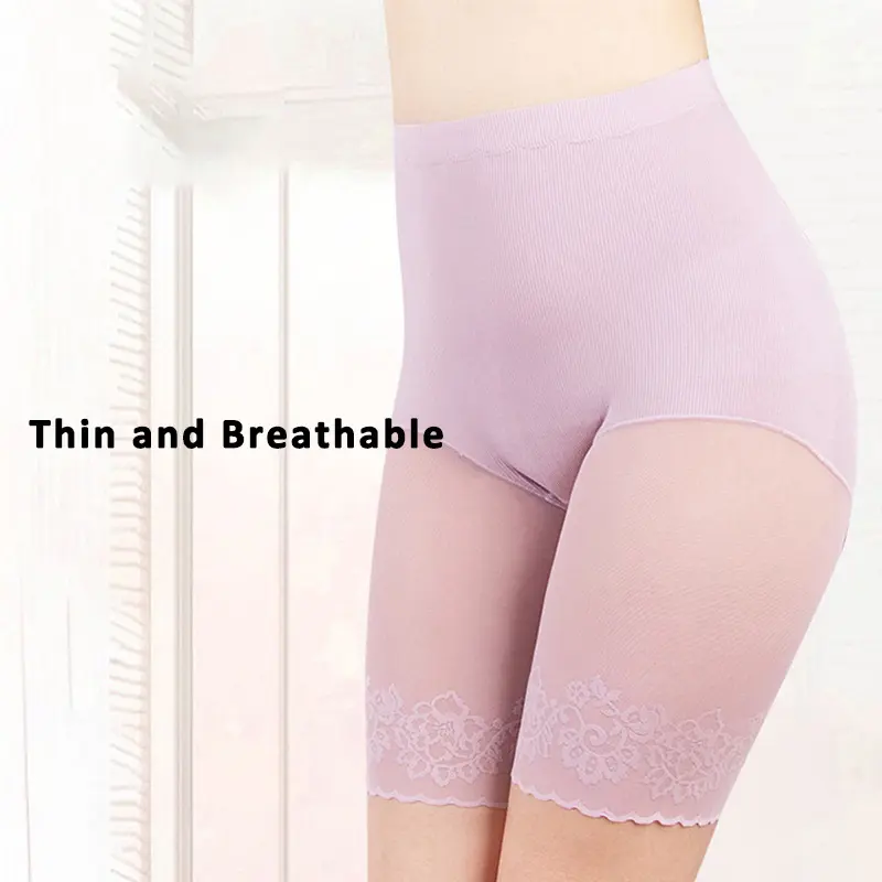 Plus Size Pregnant Safety Shorts Summer High Waist Sexy Lace Anti Chafing Boyshorts Panties Pregnancy Under Skirt Shorts 5XL