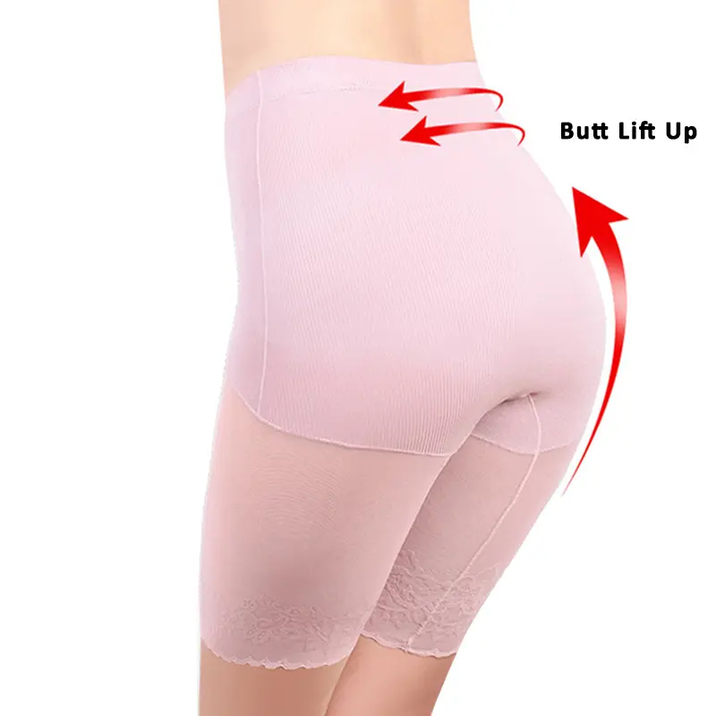 Plus Size Safety Short Pants Women Summer Seamless Under Skirt Pants Anti Chafing Boxers Female Sexy Lace Boyshorts Women