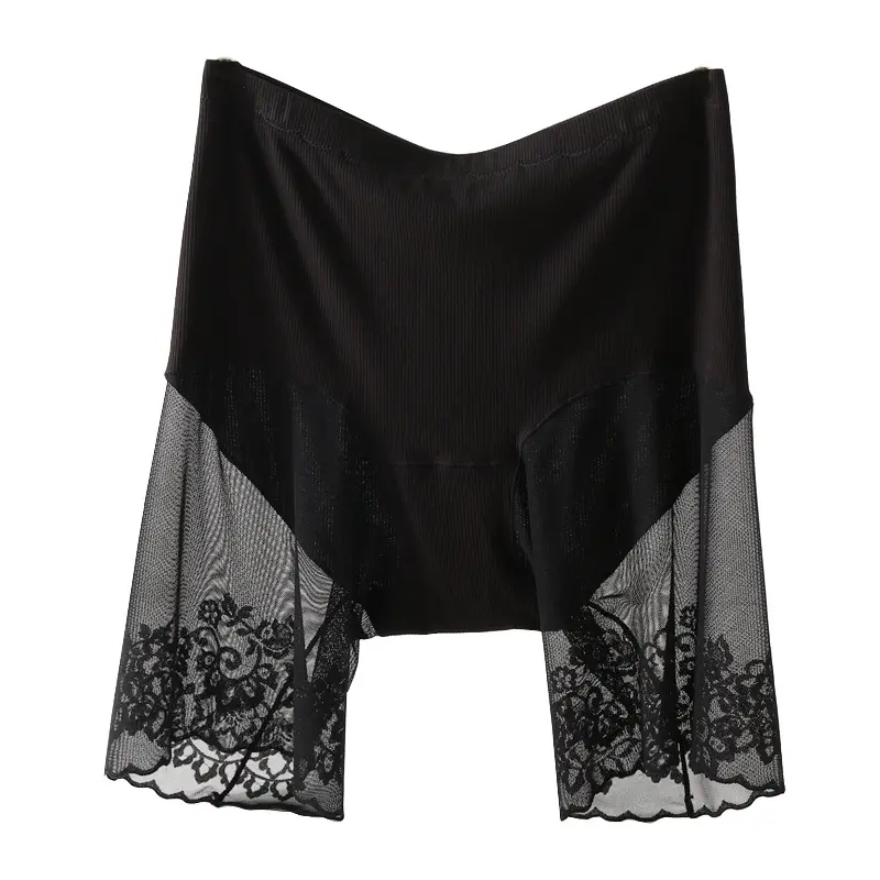 Plus Size Pregnant Safety Shorts Summer High Waist Sexy Lace Anti Chafing Boyshorts Panties Pregnancy Under Skirt Shorts 5XL
