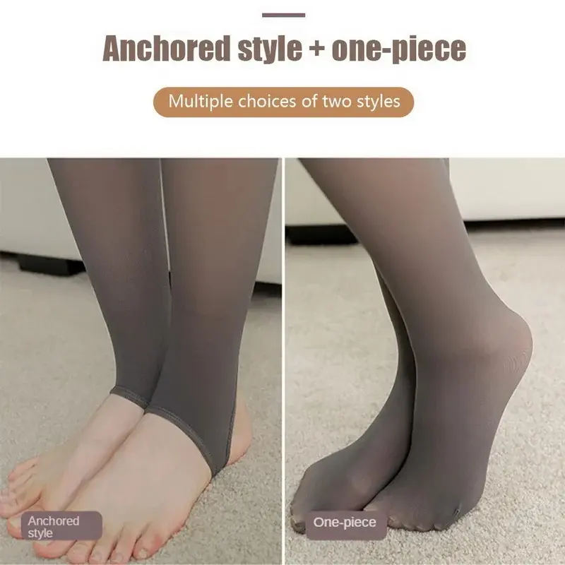 Women Pantyhose Warm Winter Sexy Translucent Thick Thermal Tights Stockings High Waist Elastic Plus Size Leggings Pantyhose