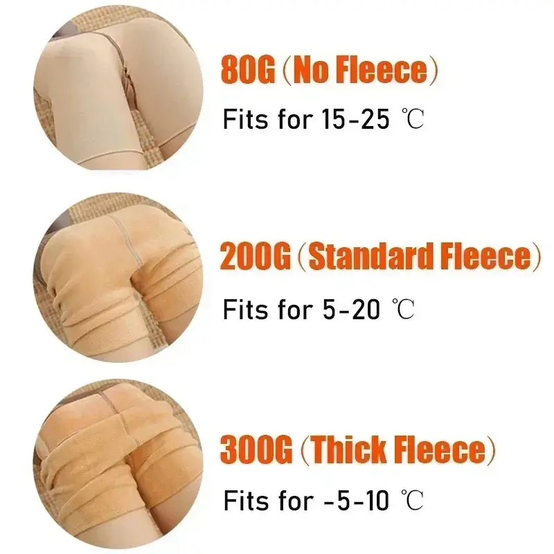 Women Pantyhose Warm Winter Sexy Translucent Thick Thermal Tights Stockings High Waist Elastic Plus Size Leggings Pantyhose