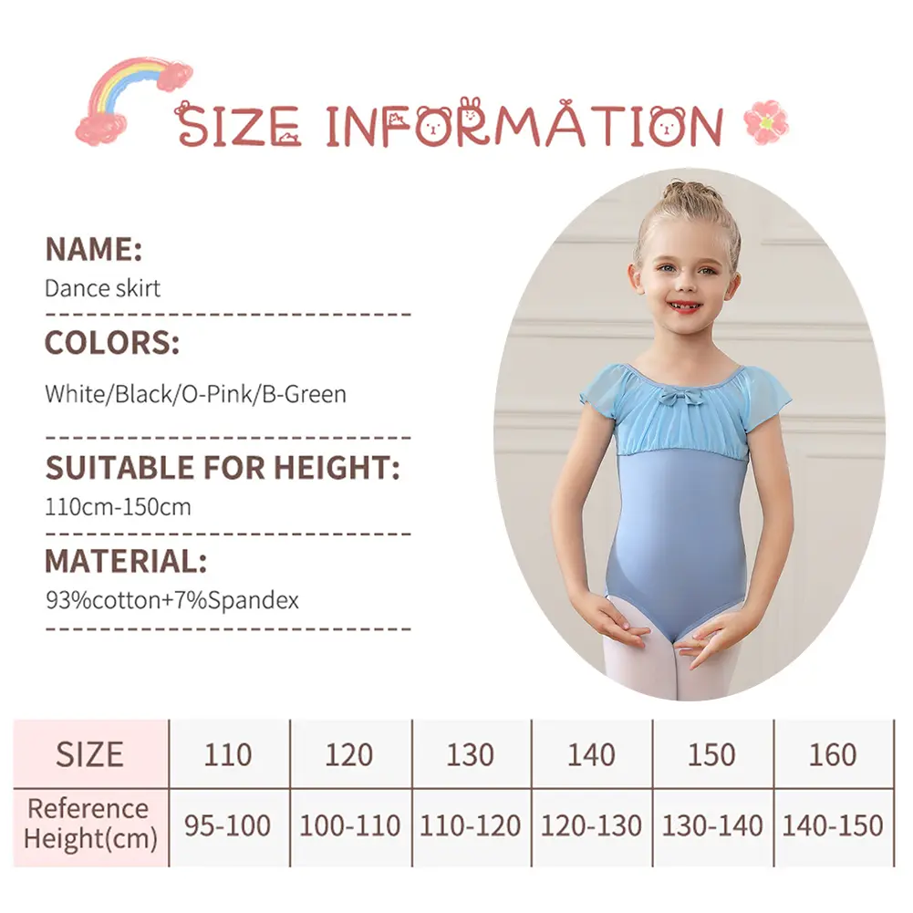 Girls Ballet Leotards Gymnastics Clothes Ballet Skirt For Kids Children Dance Skirt Dancewear Balleriana Clothes With Bowtie