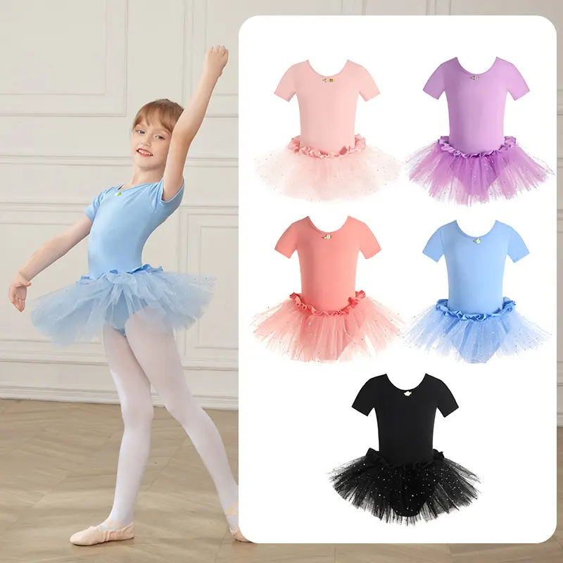 Girls Ballet Leotards Tutu Dress Ballet Skirt For Kids Children Dance Skirt Gymnastics Dancewear Balleriana Clothes Gauze Skirt