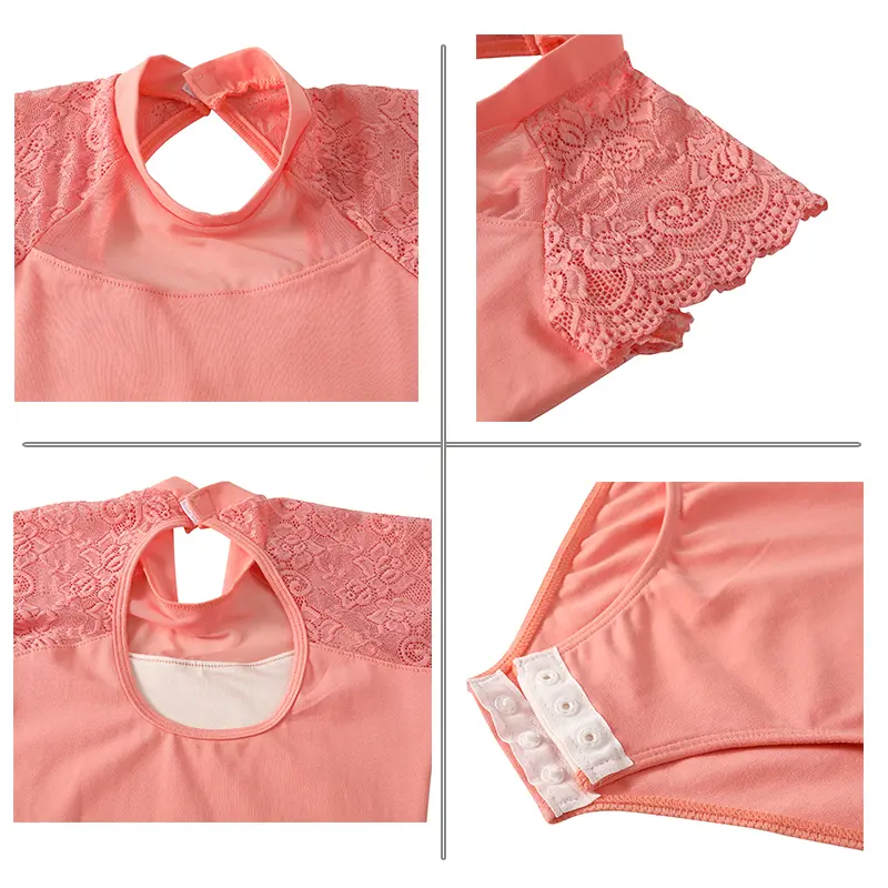 Girls Ballet Leotards Gymnastics Bodysuit Ballet Skirt For Kids Children Ballet Dancewear Balleriana Clothes Soft Lace Sleeves