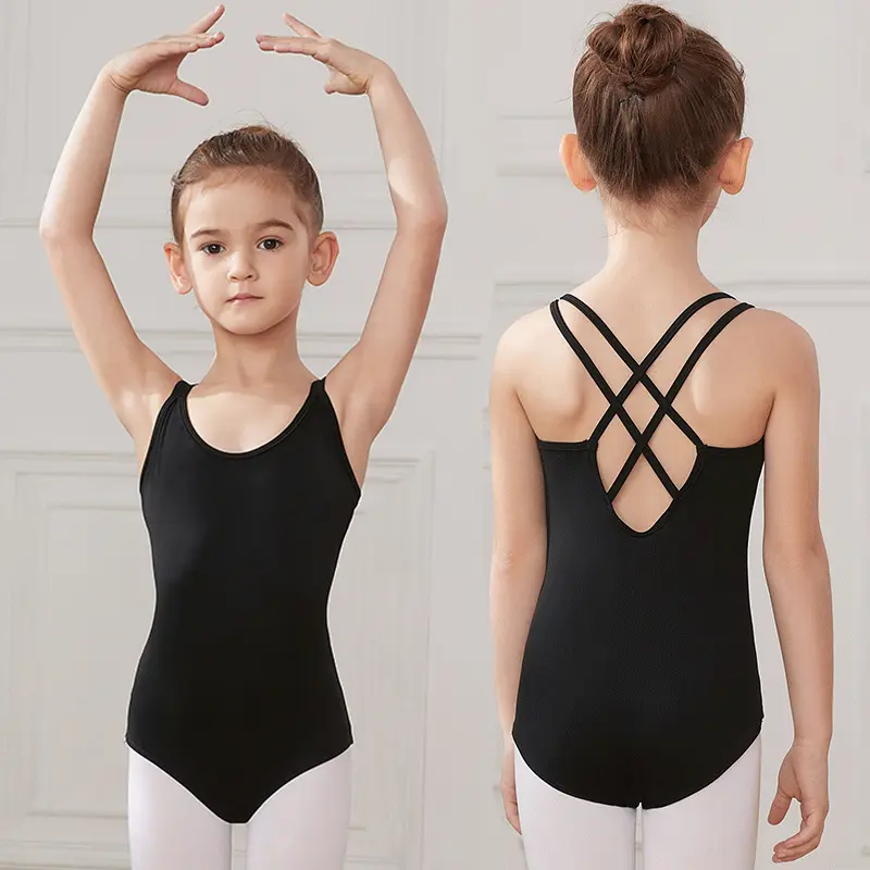 Girls Ballet Leotards Ballet Bodysuit Tutu Dress For Kids Dance Leotards Gymnastics Dancewear Balleriana Clothes Soft Camisole