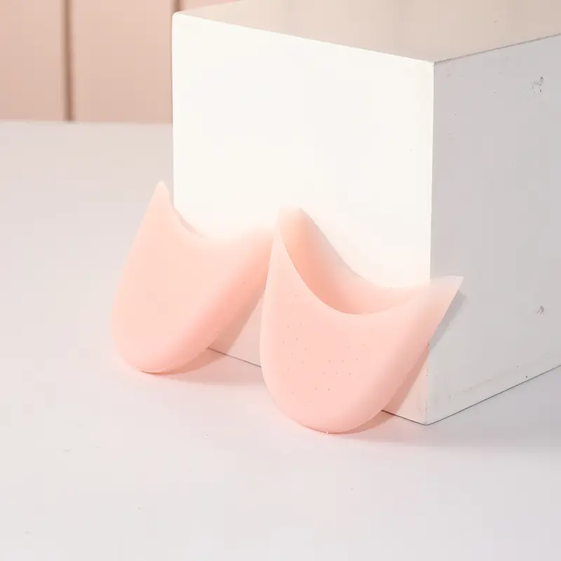 Silicone Gel Toe Sleeves Soft Ball of Foot Metatarsal Ballet Pointe Toe Cap with Hole Toe Protection Toe Topper Cover Protectors