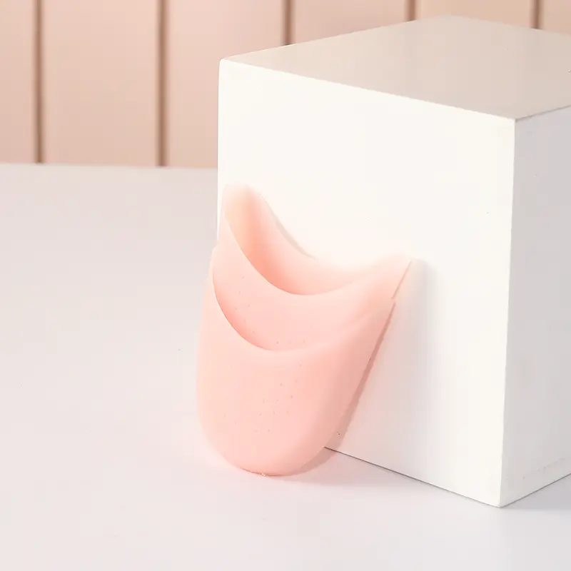 Silicone Gel Toe Sleeves Soft Ball of Foot Metatarsal Ballet Pointe Toe Cap with Hole Toe Protection Toe Topper Cover Protectors