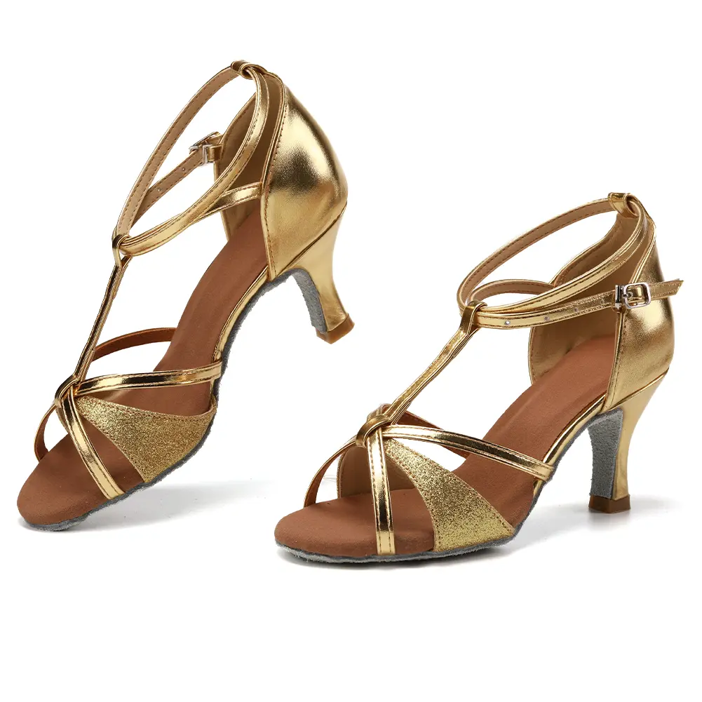 Women Shoes for Dancing Latin Shoes Woman/Girls/Ladies Ballroom Modern Tango&Salsa Medium Heels Dance Shoes Practice Sandals 7cm
