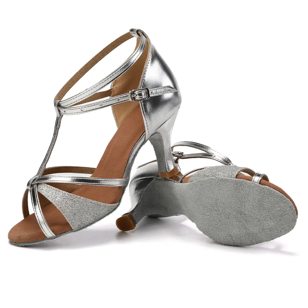 Women Shoes for Dancing Latin Shoes Woman/Girls/Ladies Ballroom Modern Tango&Salsa Medium Heels Dance Shoes Practice Sandals 7cm