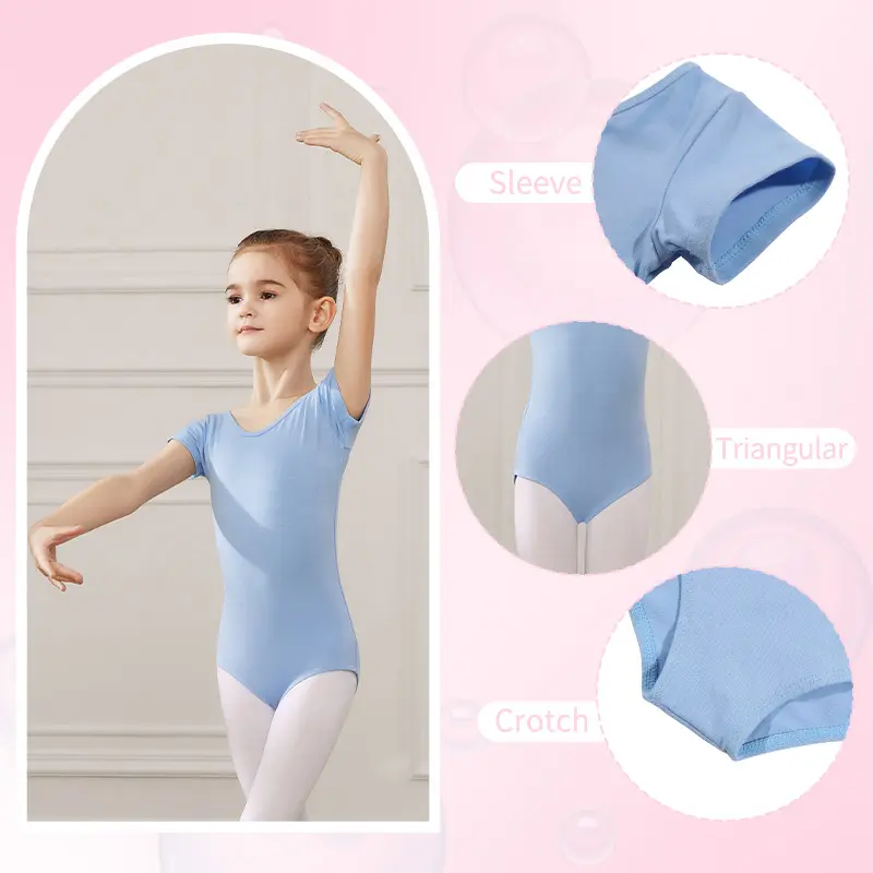 Girls Ballet Tights Training Bodysuit Sleeves Ballet Tutu Dress For Kids Dance Leotards Gymnastics Dancewear Balleriana Clothes