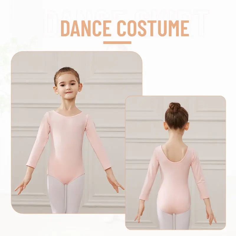 Girls Ballet Tights Training Bodysuit Sleeves Ballet Tutu Dress For Kids Dance Leotards Gymnastics Dancewear Balleriana Clothes