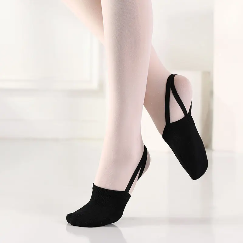 Girls Rhythmic Gymnastics Shoes Women Ballet Dance Shoes Half-palm Shoes Belly Dance Shoes Women's Children's Suede Half Shoes