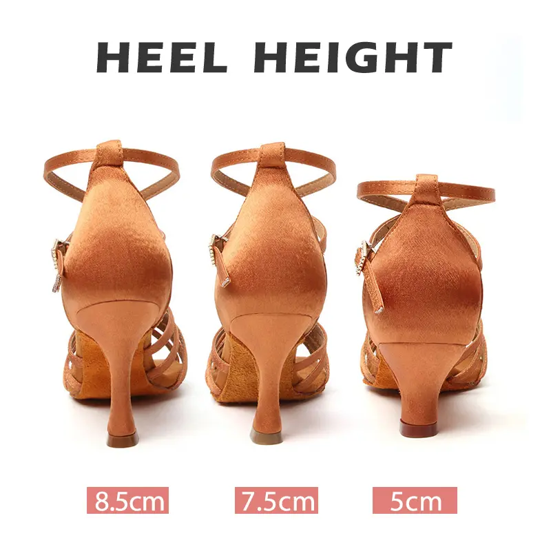 Latin Dance Shoes For Women Dancing Shoes Ladies Girls Ballroom Tango Modern Shoes Standard Salsa Training Shoe 5/7.5/8.5cm Heel