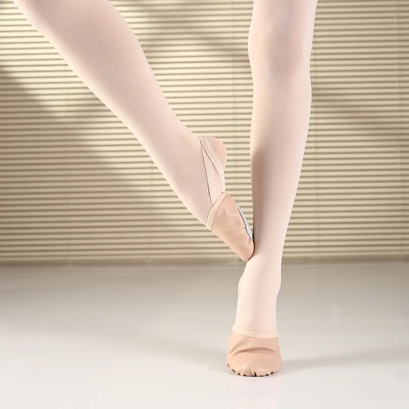 Girls Gymnastics Shoes Women Ballet Dance Shoes Rhythmic Half-palm Shoes Belly Dance Shoes Women's Children's Suede Half Shoes