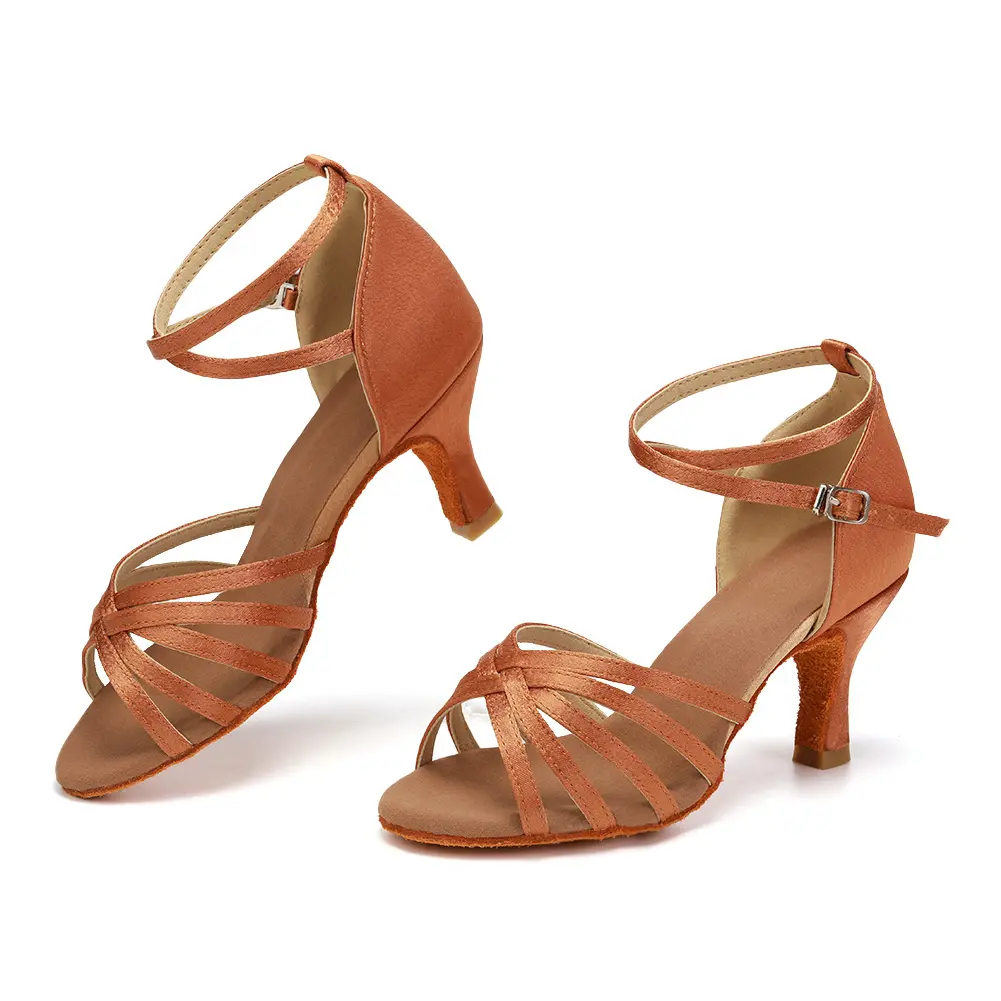 Latin Dance Shoes for Women Girl's Lady's Ballroom Dancing Professional Salsa Tango Party Dancing Shoes Practice Heels  7cm/5cm