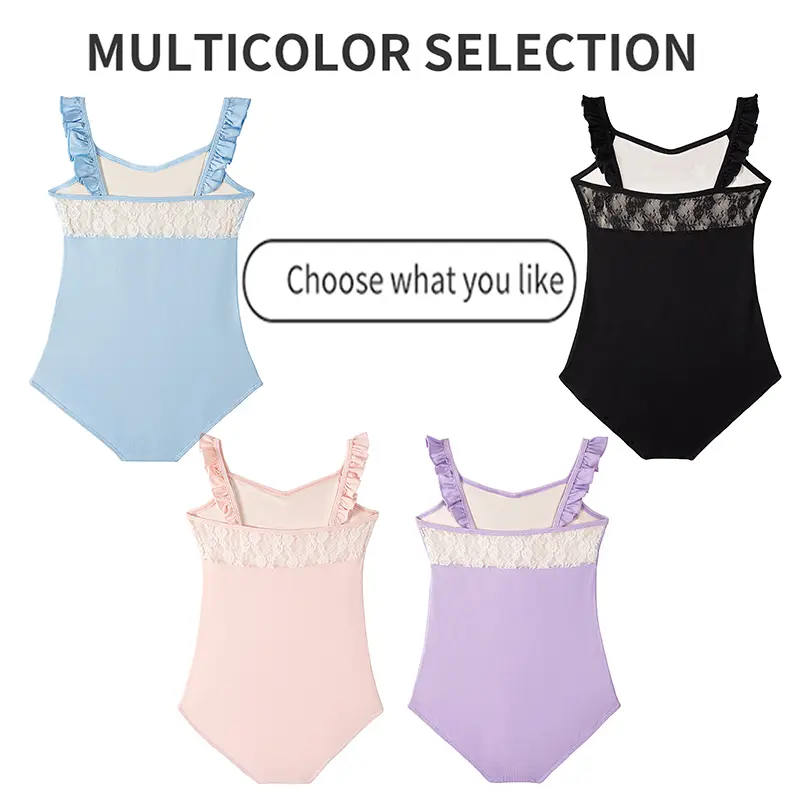 Girls Ballet Leotards Ruffle Strap Camisole Ballet Skirt For Kids Children Dance Skirt Gymnastics Dancewear Balleriana Clothes