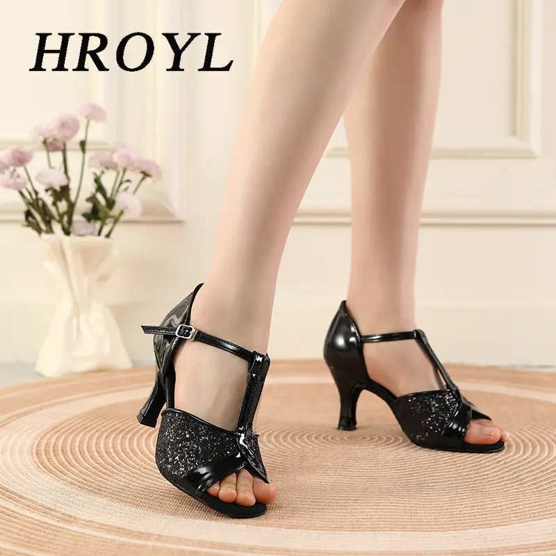 Women Latin Dance Shoes for Dancing Woman/Girls/Ladies Ballroom Modern Tango&Salsa 5.5/7.5CM Heel Dancing Shoes Training Sandal
