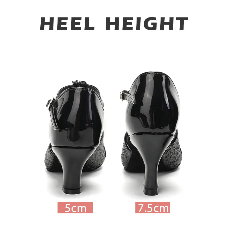 Women Latin Dance Shoes for Dancing Woman/Girls/Ladies Ballroom Modern Tango&Salsa 5.5/7.5CM Heel Dancing Shoes Training Sandal