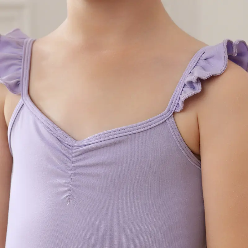 Girls Ballet Leotards Ruffle Strap Camisole Ballet Skirt For Kids Children Dance Skirt Gymnastics Dancewear Balleriana Clothes