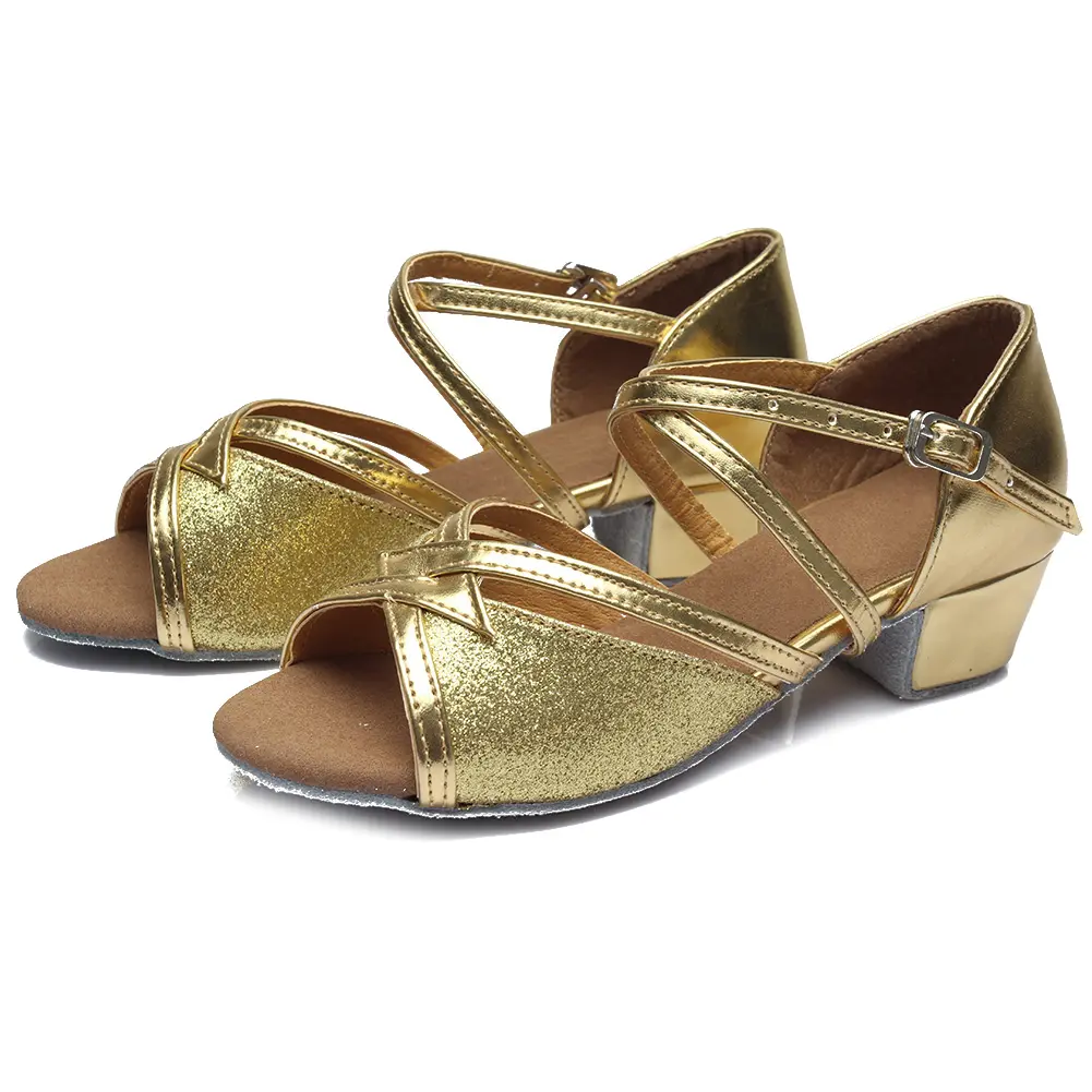 Children Latin Dance Shoes Woman Kids Child Girl's Ballroom Modern Dancing Shoes Girls Shoes Salsa Tango Salsa Practice Sandals