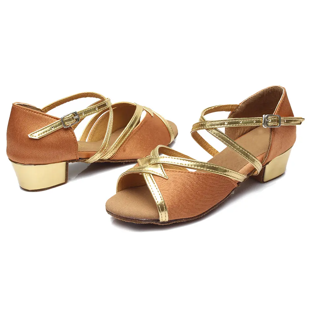 Children Latin Dance Shoes Woman Kids Child Girl's Ballroom Modern Dancing Shoes Girls Shoes Salsa Tango Salsa Practice Sandals
