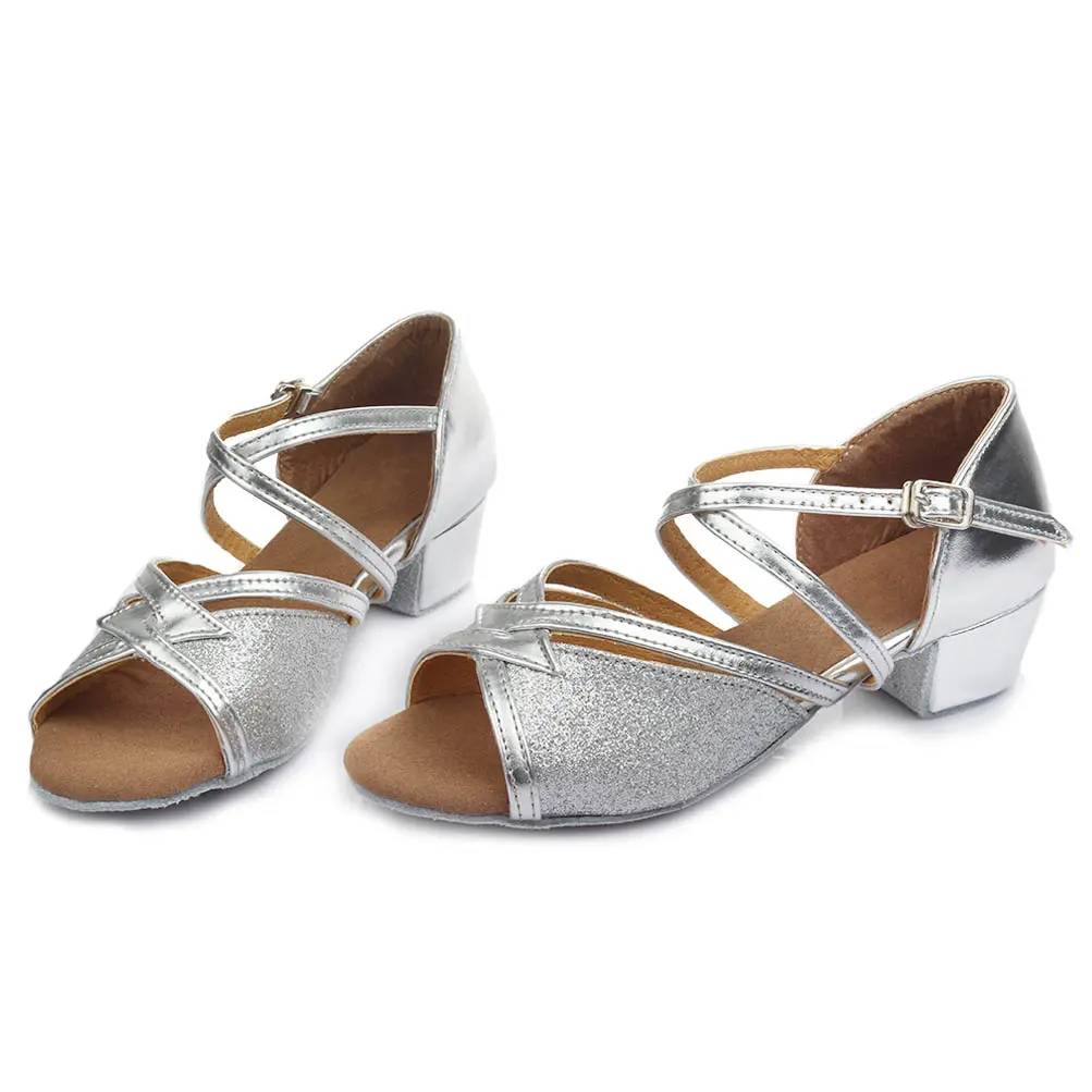 Children Latin Dance Shoes Woman Kids Child Girl's Ballroom Modern Dancing Shoes Girls Shoes Salsa Tango Salsa Practice Sandals