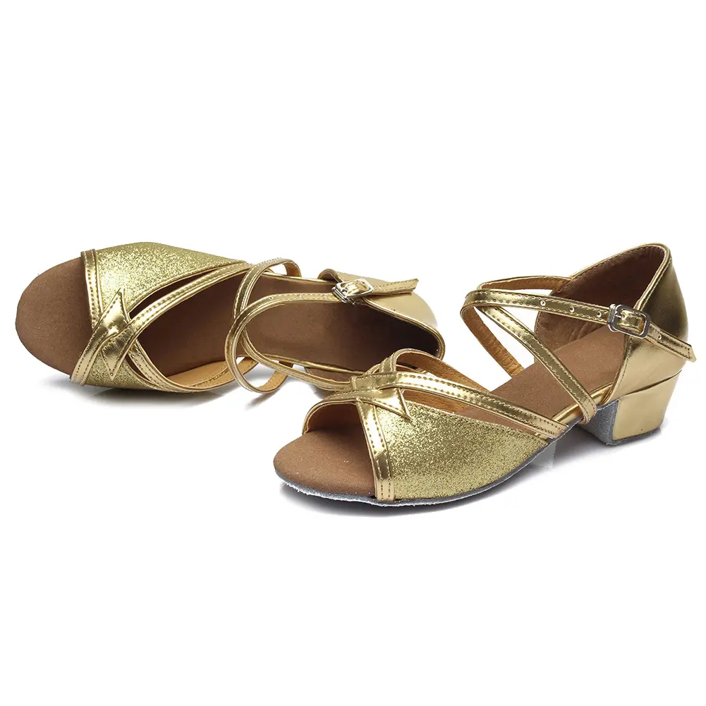Children Latin Dance Shoes Woman Kids Child Girl's Ballroom Modern Dancing Shoes Girls Shoes Salsa Tango Salsa Practice Sandals