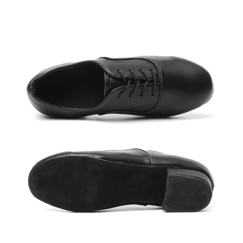 Man's Latin Dance Shoes Men Ballroom Latin Dancing Shoes For Boy Modern Tango Jazz Black Salsa Teacher Practice Shoes Low Heels