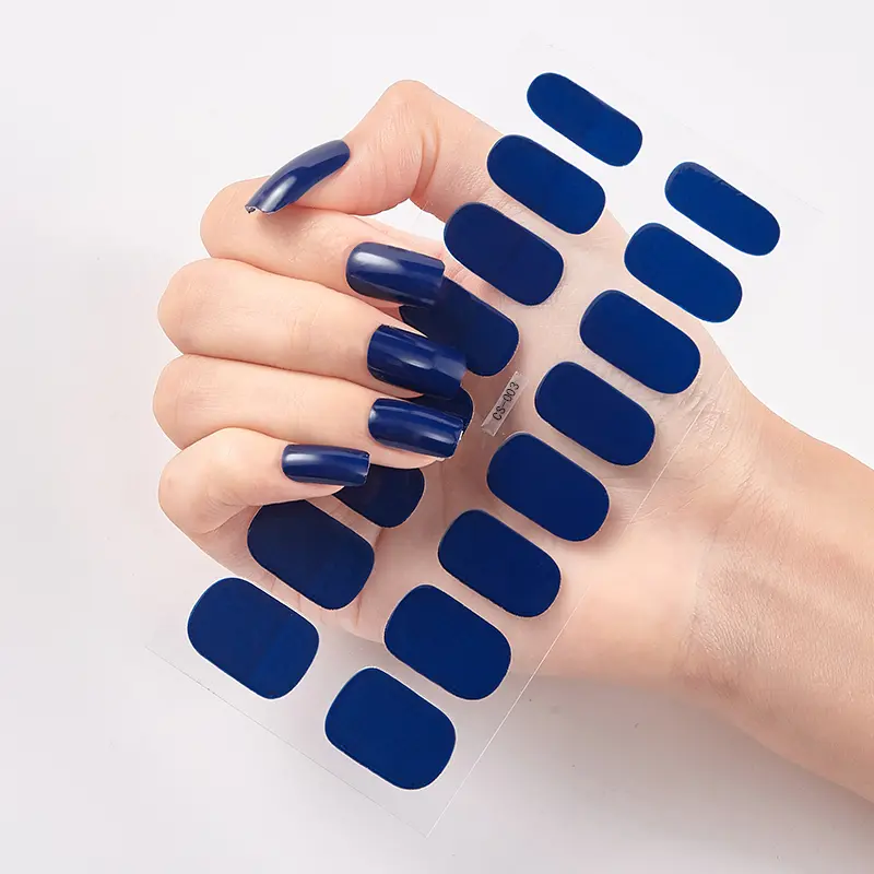 Semi Cured Wraps Fast Gel Nail Sticker Soild Nail Gel Wraps Adhesive Full Cover Gel Nail Sticker Full Cover Manicure Decoration