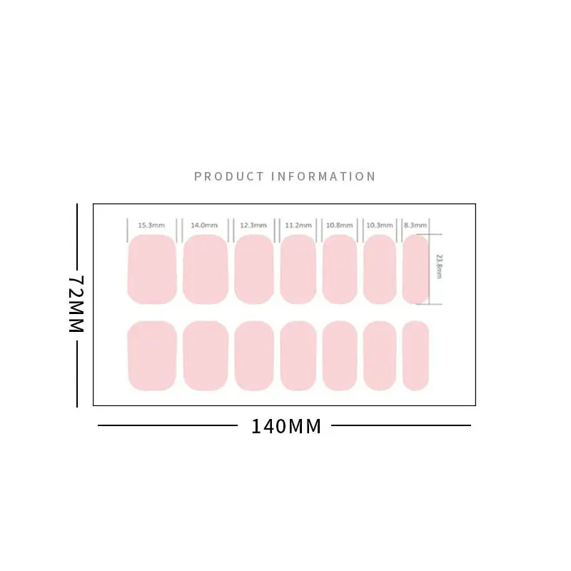 Semi Cured Wraps Fast Gel Nail Sticker Soild Nail Gel Wraps Adhesive Full Cover Gel Nail Sticker Full Cover Manicure Decoration