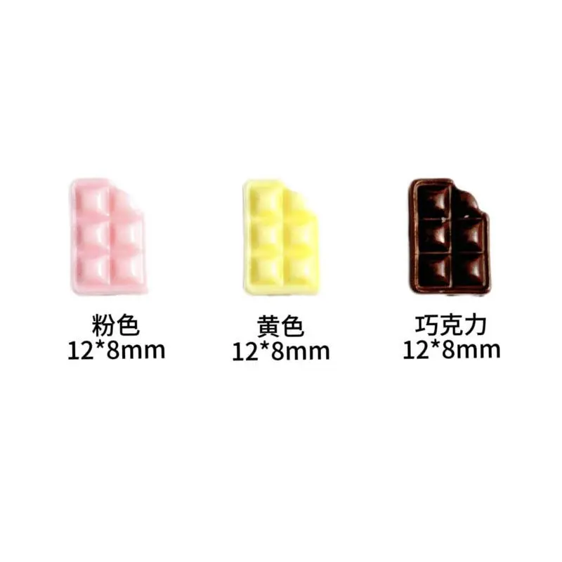 50pcs Resin Chocolate Cookies Nail Charms Simulated Luminous Cute Biscuit Nail Art Decoration Accessories DIY Ornaments Crafts