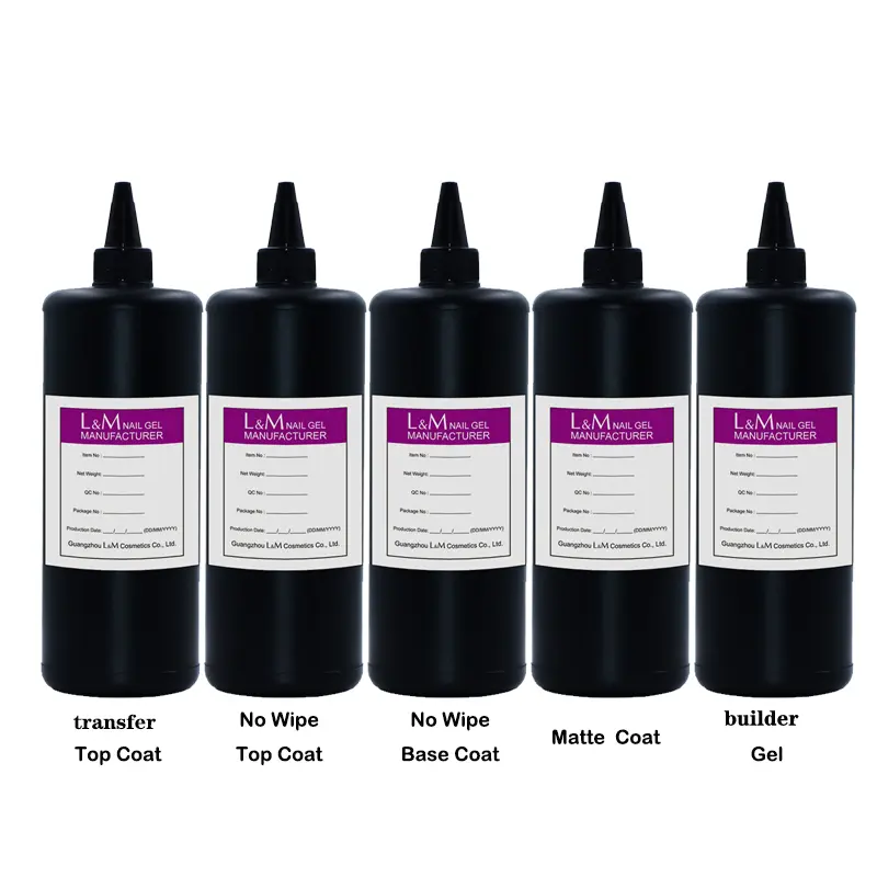 1KG No Wipe Top Coat UV Base Gel Polish 1000ml Matte Top Coat Reinforce Gel Long Lasting Shinning Soak Off UV LED Nail Varnish