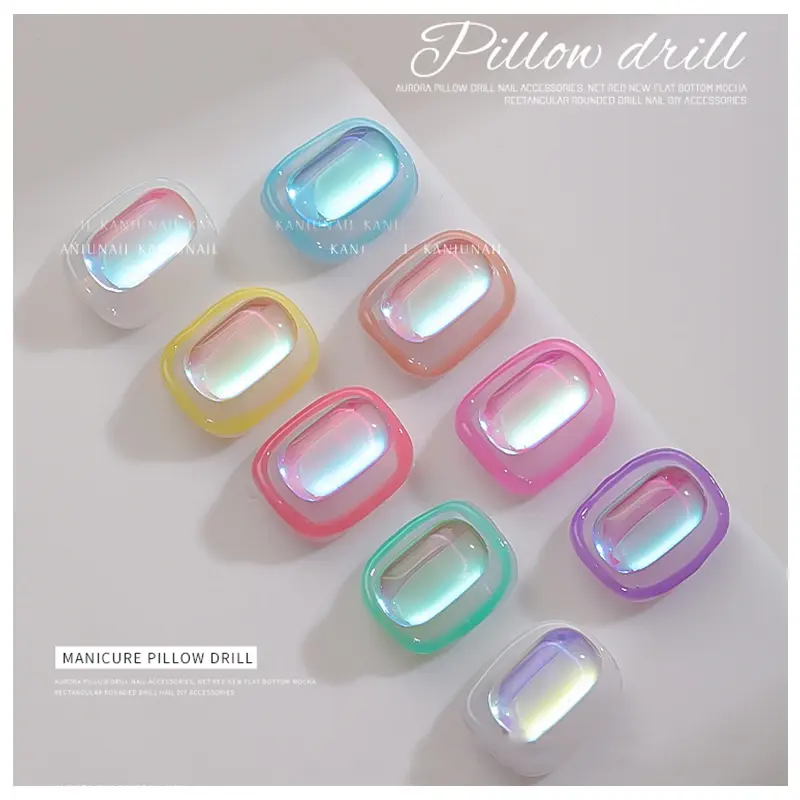 Aurora Mermaid Bead Nail Art Jewelry 30/50/100pcs Ice Cube Bubble Beads Design Decoration DIY Nail Charm Nail Gems Nail Supplies
