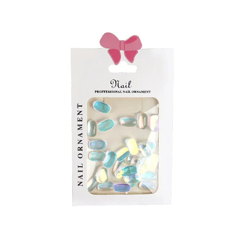 Aurora Mermaid Bead Nail Art Jewelry 30/50/100pcs Ice Cube Bubble Beads Design Decoration DIY Nail Charm Nail Gems Nail Supplies