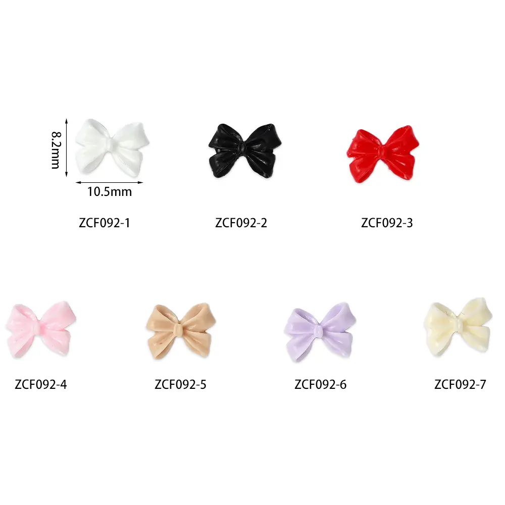 100/50pcs 3D Pink Bow Nail Charms Kawaii Macaron Color Bowknot Resin Nail Art Decoration 10*8mm Mini Ribbon Bowtie Nail Ornament