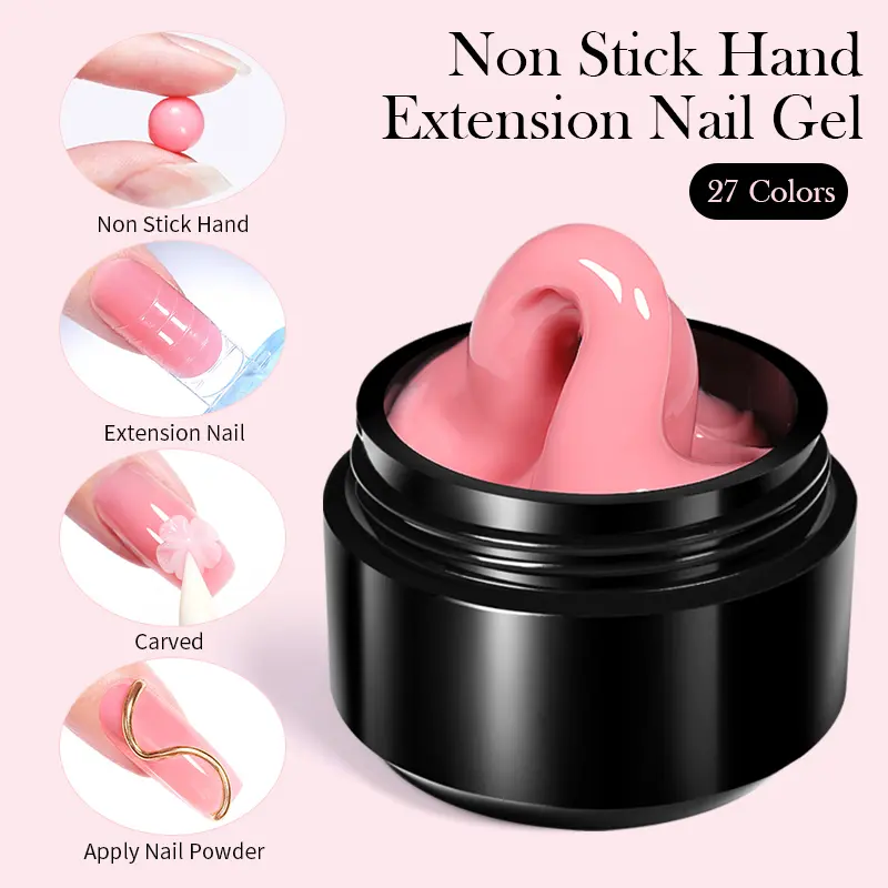 Born Pretty 15ml Aurora Non Stick Hand Nail Extension Gel Soak Off UV LED Acryli Gel For Nail Building Manicure Construction Gel