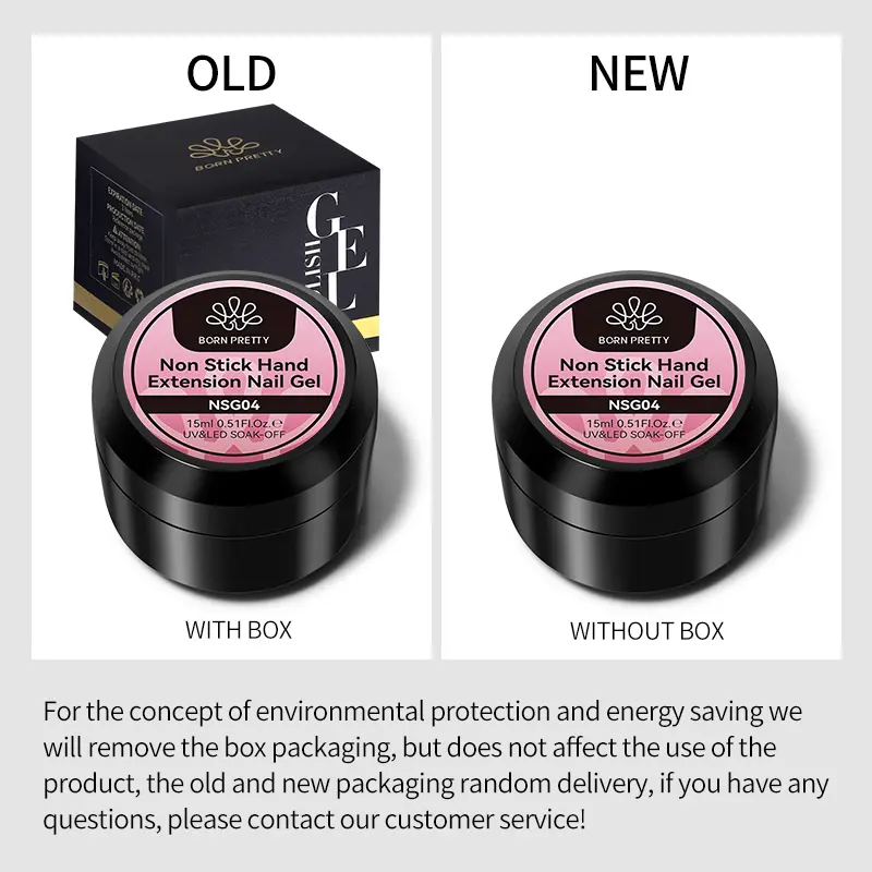 Born Pretty 15ml Aurora Non Stick Hand Nail Extension Gel Soak Off UV LED Acryli Gel For Nail Building Manicure Construction Gel