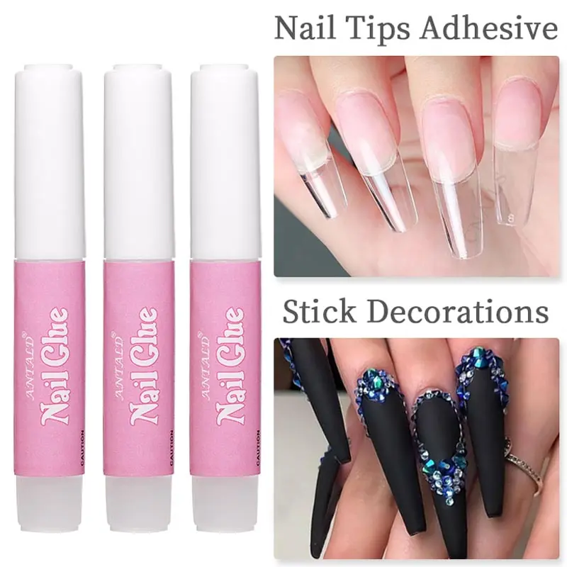 50/40/30/20/10PCS Nail Glue Fast-Dry Acrylic False Nail Tips Professional 3D Nail Rhinestone Decoration Nail Super Adhesive Tool