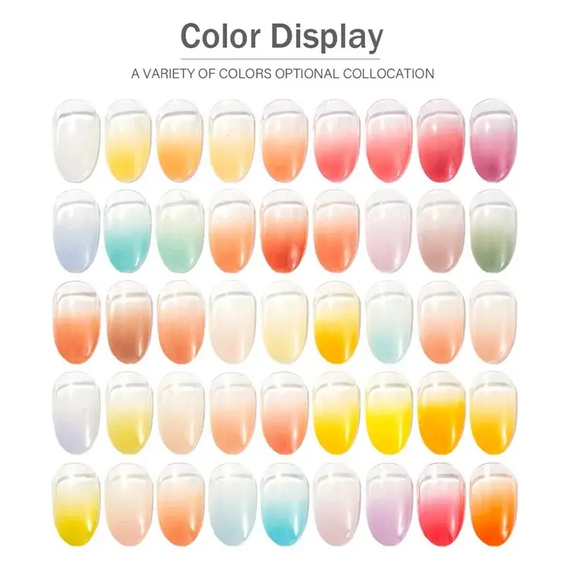 HNDO New Spring Summer 9 in 1 Case Solid Powder Gradient Powder Nail Glitter for Nail Art Decor Manicure Design Pigment Dust